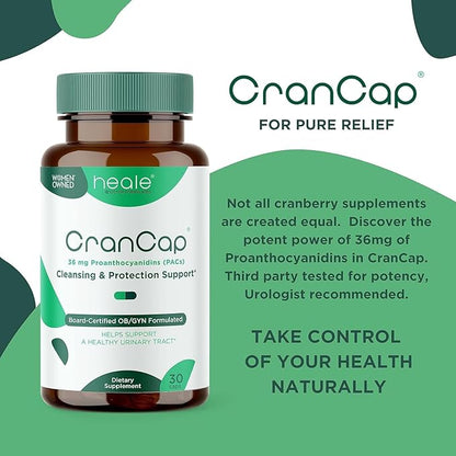 Cranberry Pills - Urinary Tract Health Cranberry Supplement - 36mg of Potent PACs - Non GMO, Vegan, Gluten Free - by Heale - 180 Capsules