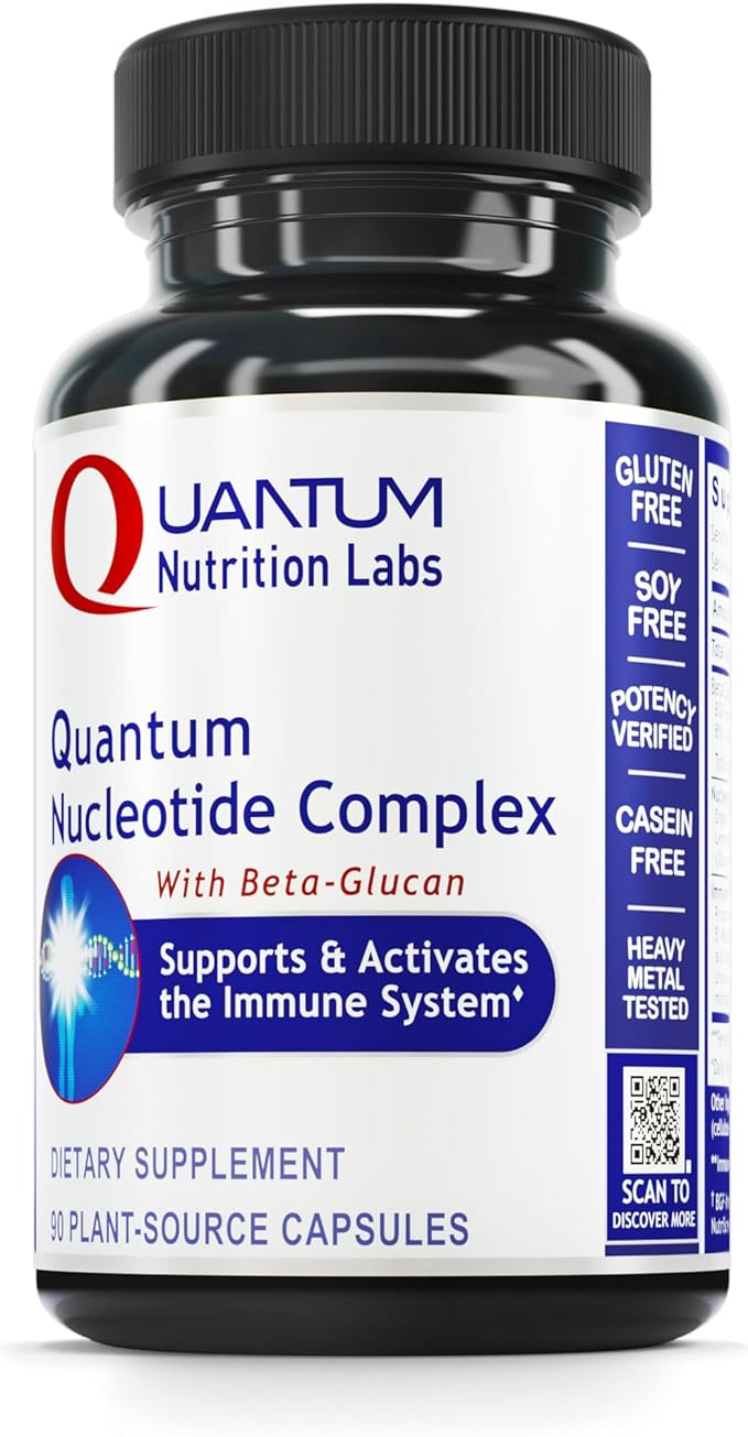 QNL Quantum Nucleotide Complex - Immune Support Supplement with Nucleotides & Beta Glucans - Organic Immunity Support - Natural Energy Supplement - 90 Plant-Based Capsules