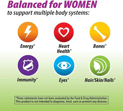 Nature's Way Alive! Garden Goodness Multivitamin for Women, High Potency B-Vitamins to Support Cellular Energy*, 1 Serving Veggies & Fruits**, 60 Tablets