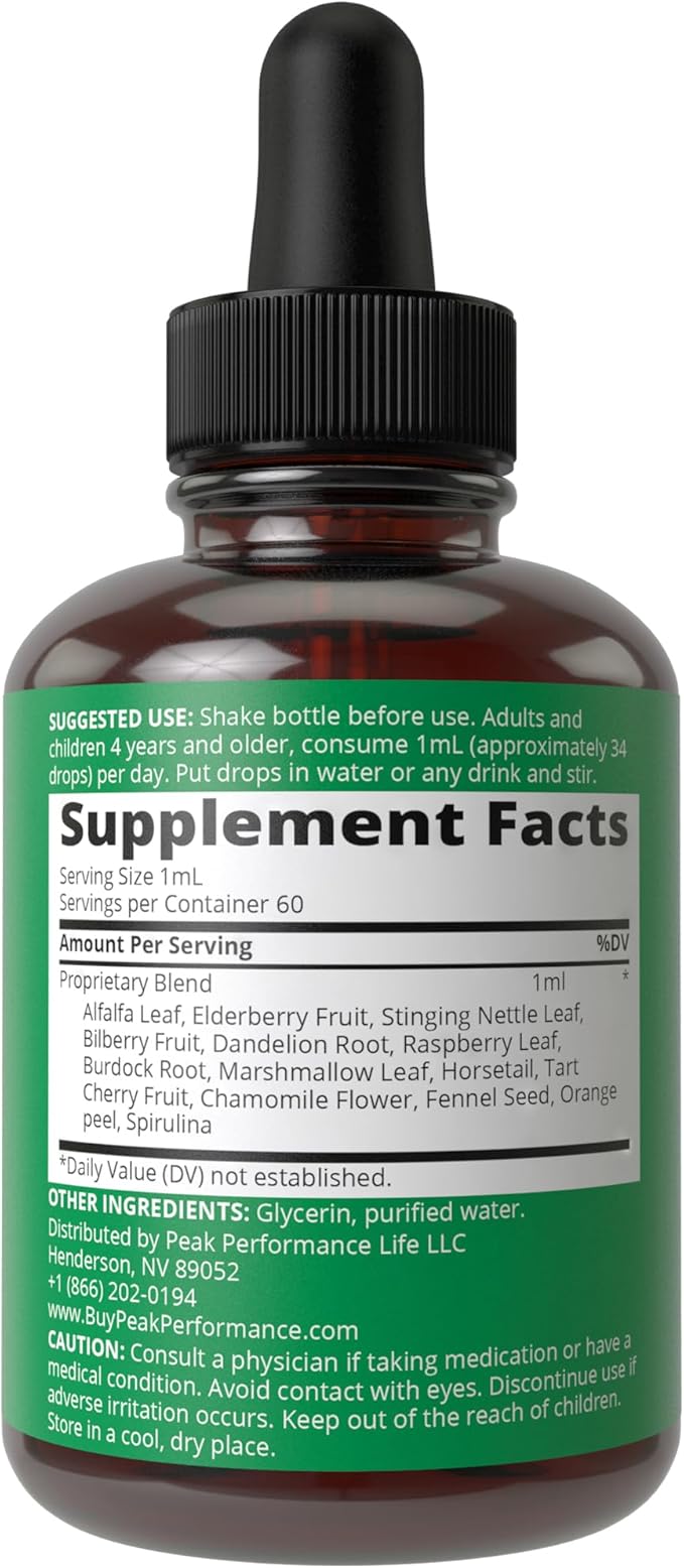 Kids Vitamins From Herbs. Liquid Kids Herbal Multivitamin. No Bitter Taste. Sugar Free 14-in-1 Vegan Supplement Drops For Toddlers, Kids, Children, Teens. Mixed In Water Kids Won't Even Taste It