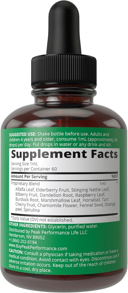 Kids Vitamins From Herbs. Liquid Kids Herbal Multivitamin. No Bitter Taste. Sugar Free 14-in-1 Vegan Supplement Drops For Toddlers, Kids, Children, Teens. Mixed In Water Kids Won't Even Taste It