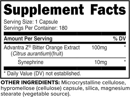 PrimaForce Syneburn Supplement, 180 Capsules – Synephrine from ADVANTRA Z