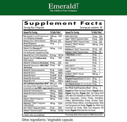 EMERALD LABS Men's 45+ Clinical Multi - Multivitamin for Comprehensive Support, Bone & Heart Health* - Designed for Men 45+ - Gluten-Free & Vegetarian - 120 Vegetable Capsules (30-Day Supply)