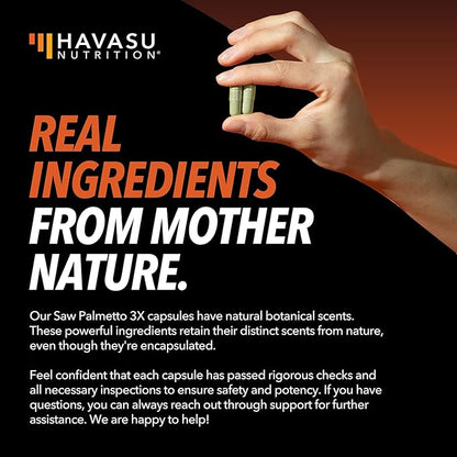 Saw Palmetto Supplement - Potent 3X Formula with Stinging Nettle + Pumpkin Seed Extract - DHT Blocker Urinary Health & Prostate Support Supplement for Mens Health - Saw Palmetto for Men 2 Month Supply