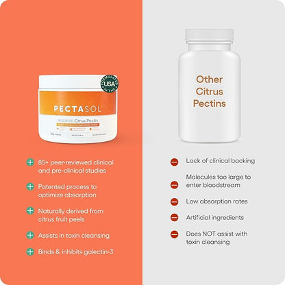 PectaSol Modified Citrus Pectin – 150g Powder – Total-Body Health Supplement to Support The Heart, Immune System, Inflammation Response & Healthy Aging + Maintain Healthy Galectin-3 Levels