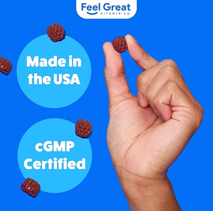 Feel Great Kids Elderberry Gummies with Zinc and Vitamin C | Kids Immune Support Sambucus Elderberry Gummies | Berry Flavored Vegan Kids Multivitamins | 90 Day Supply