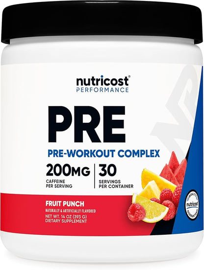 Nutricost Pre-Workout Complex Powder (30 Servings, Fruit Punch) - with Beta-Alanine, Taurine & Amino Acids