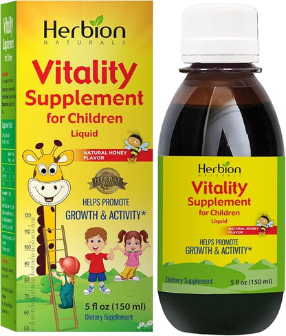 Herbion Naturals Vitality Supplement for Children - Promotes Growth and Appetite - Relieves Fatigue - Improves Mental and Physical Performance – 5 fl oz, For Kids 1 Year and Above, Pack of 2