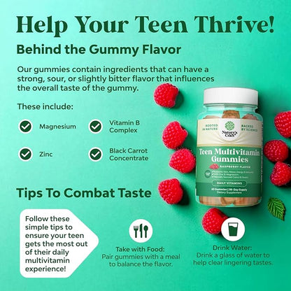 Sugar Free Gummy Vitamins for Teen Girls & Boys - Teen Vitamins for Boys 12-17 Gummies & Girls 12-17 for Enhanced Immunity Energy and Skin - Teen Multivitamin for Girls 12-17 and Boys with Magnesium