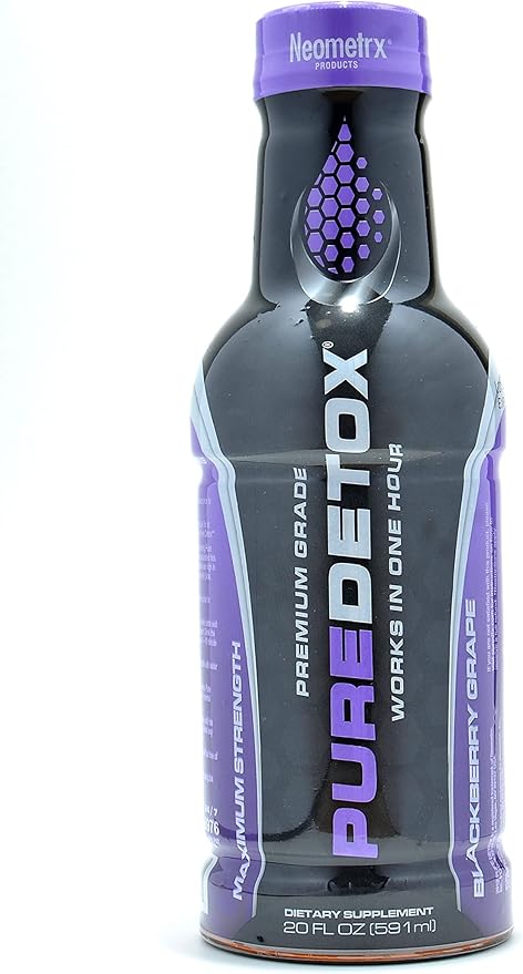 Neometrx Same-Day Maximum Strength Detox Drink, BlackBerry Grape Flavor, 20 Fl Oz