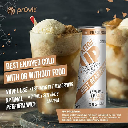 The Root Bear Float Keto//Up® Drink – Ready-to-Drink Ketones for Focus for Men and Women 12 Pack