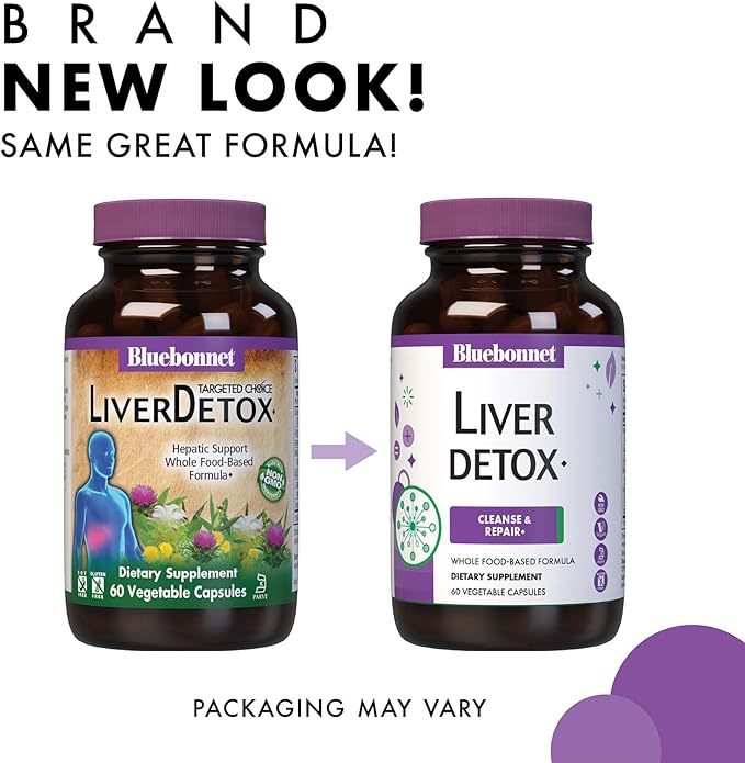 Bluebonnet Nutrition Liver Detox, Liver Health*, Antioxidant Protection*, Soy-Free, Gluten-Free, Kosher Certified, Non-GMO, Dairy-Free, 30 Vegetable Capsules, 30 Servings