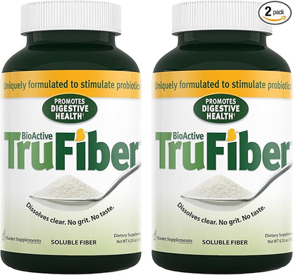Master Supplements TruFiber - 6.35 oz, Pack of 2 - Prebiotic Fiber to Help Boost Probiotic Growth - Supports Digestive Health - Vegan, Gluten Free - 100 Total Servings