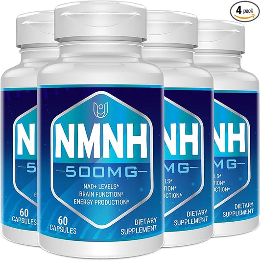 NMNH (Dihydronicotinamide Mononucleotide), NAD Supplement to Boost NAD+ Levels as We Age (May Be More Effective Than Nicotinamide Riboside), 500mg Per Serving - 240 Count (240 Servings)