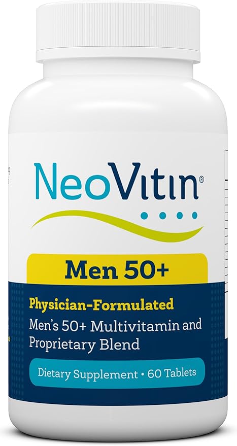 Men's 50+ Multivitamin/Multimineral with Vitamin B, Vitamin D, Calcium, Vitamin D, L-Carnitine, Asian Ginseng Root Powder, Green Tea Leaf Extract, Turmeric Root Extract
