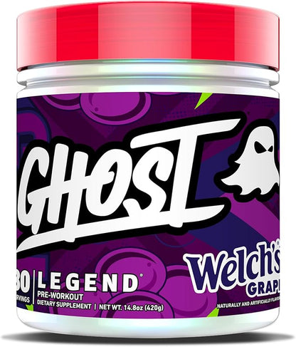 GHOST Legend V3 Pre-Workout Powder, Welch's Grape - 30 Servings – Pre-Workout for Men & Women with Caffeine, L-Citrulline, & Beta Alanine for Energy & Focus - Vegan Friendly, Free of Soy & Gluten