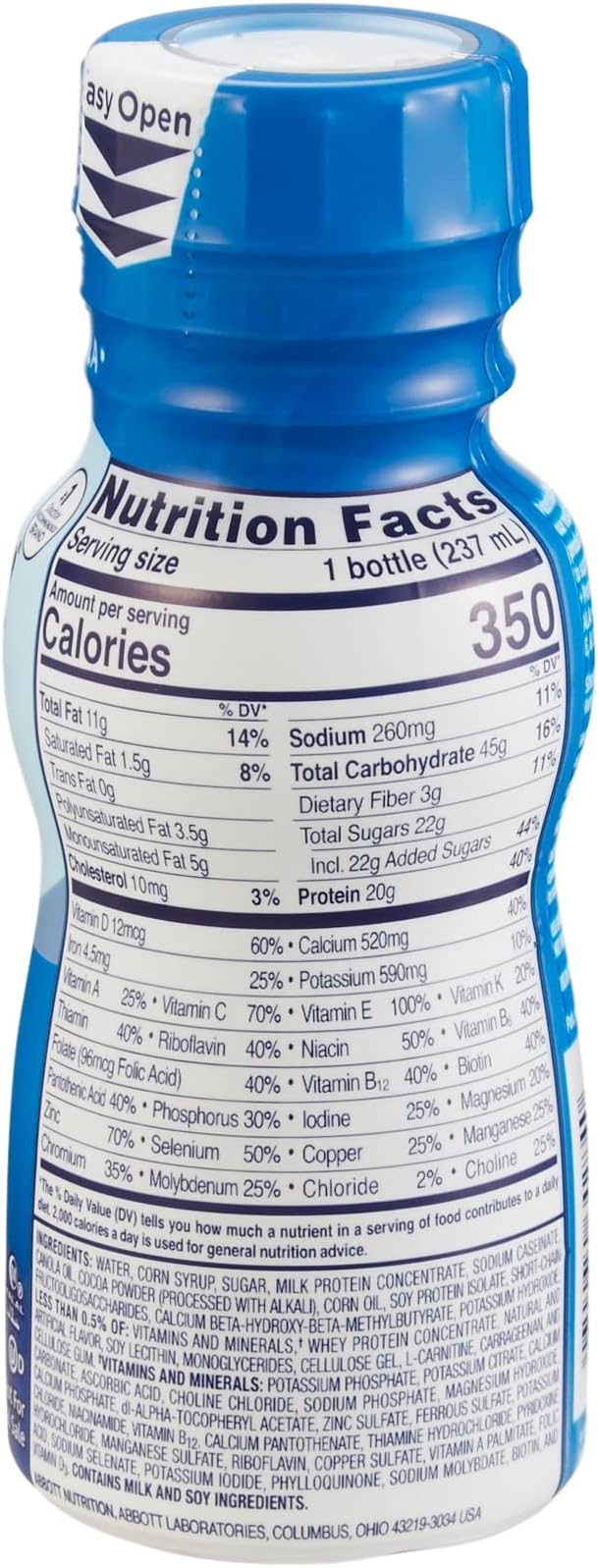 Ensure Enlive Advanced Therapeutic Nutrition Shakes, Chocolate, 8oz Bottles, Case of 24