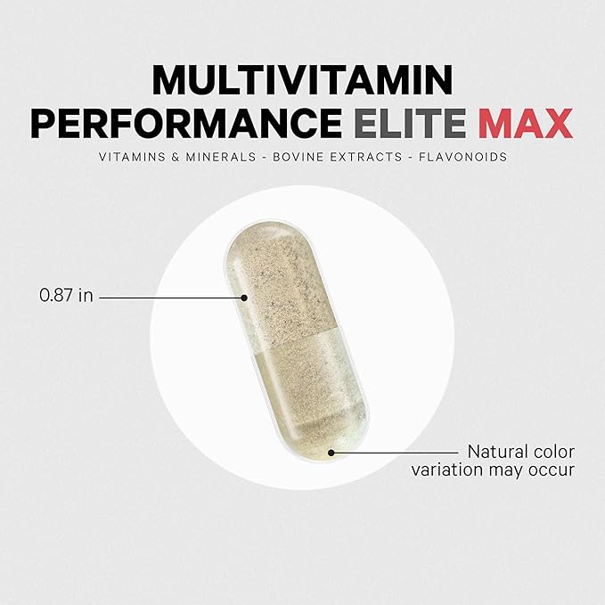 Codeage Multivitamin Performance Elite Max Supplement - Vitamins A, B6, B12, C, D, E, Vitamin K (MK-4, MK-6, MK-7, MK-9), Essential Minerals, Botanical & Grass-Fed Organ Extracts, Lutein - 90 Capsules