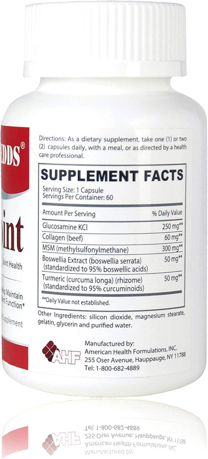 SEDDS® Fast Acting Joint Care Supplement for Men & Women Intended to Support Joint Health with Glucosamine, MSM, Boswellia, Turmeric and Collagen | 60 Capsules