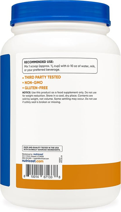 Nutricost Whey Protein Concentrate (Chocolate Peanut Butter) 2LBS - Gluten Free & Non-GMO