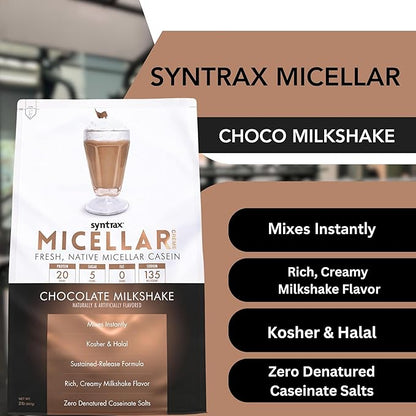 Syntrax Bundle: Micellar Créme, Chocolate Milkshake, 2 Pounds with Worldwide Nutrition Keychain