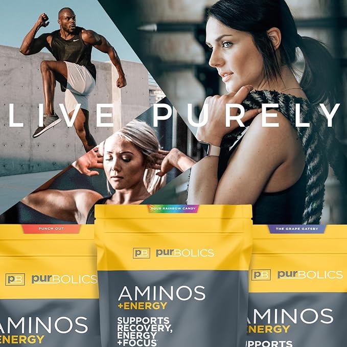 Aminos + Energy | Supports Recovery, Energy & Focus | 95mg of Caffeine, 0 Sugar & 60 Servings (Razzle Dazzle)
