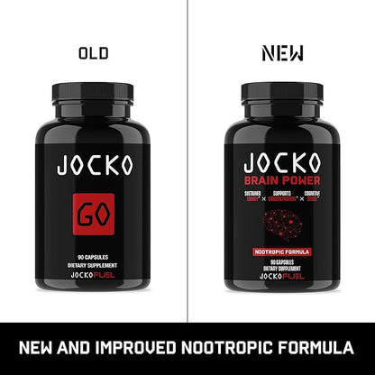 Jocko Fuel Discipline GO Brain Booster - Nootropic Dietary Supplements for Memory & Focus - PreWorkout Energy & Focus Supplement (90 Capsules)