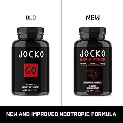 Jocko Fuel Discipline GO Brain Booster - Nootropic Dietary Supplements for Memory & Focus - PreWorkout Energy & Focus Supplement (90 Capsules)