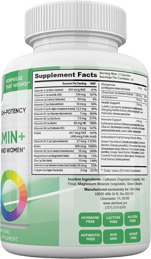 Keto Multivitamin for Women and Men - 35 Potent, Pure Ingredients - Vitamin C, Vitamin D, Vitamin A, Vitamin E and Zinc for Immune Support - Non GMO, Gluten Free, Sugar Free, All Natural - 30 Day