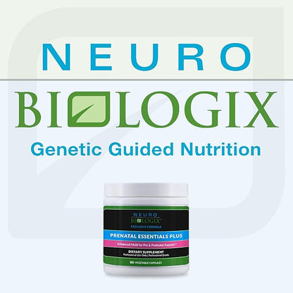 Neuro biologix Prenatal Essentials Plus, Pre and Post-Natal Vitamins for Women, Multivitamin with Iron and Methyl folate, Enhanced Methylation, 90 Capsules