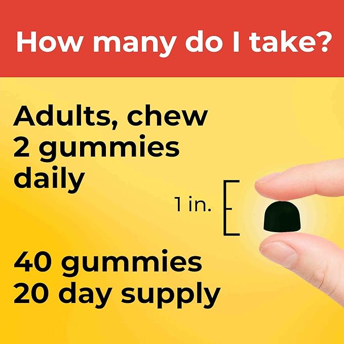 Nature Made Choline Supplements, Supports Liver Health, Nervous System Function and Brain Health, 40 Vegan Gummies, 20 Day Supply