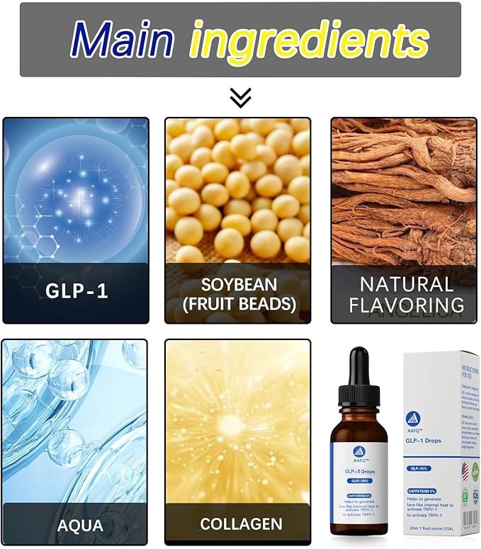 GLP-1 Supplement Drops for Men and Women, 1 Fl Oz