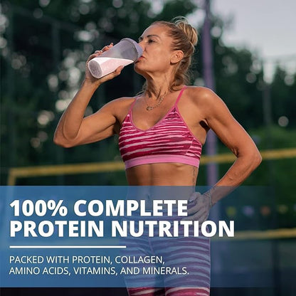 PureClean Protein 25G Organic Grass Fed Beef Bone Broth Protein from Swedish Cattle - Paleo & Keto-Friendly, Gluten-Free, Sugar-Free, Dairy-Free - Enhanced with Collagen Peptides - (6 Bags Vanilla)