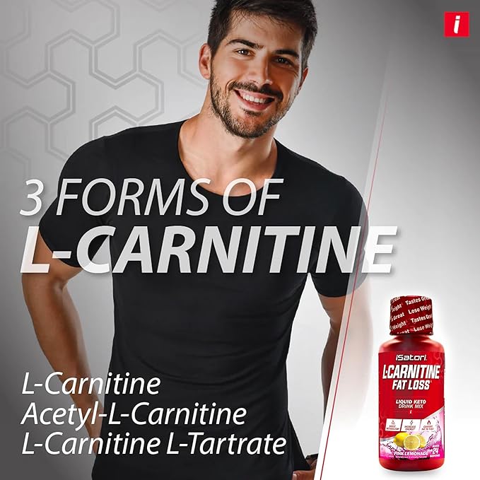 iSatori L-Carnitine 1500, Liquid L-Carnitine with Acetyl L-Carnitine, L-Carnitine L-Tartrate, Stimulant Free Pre Workout, No Calories, Sugar, Gluten, Keto-Friendly, Pink Lemonade (24 Servings)