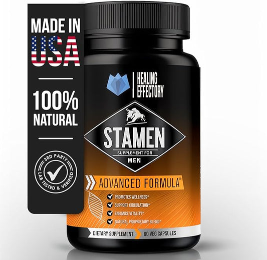 Stamen Male Wellness Supplement, Supports Circulation, More Energy and Vitality, Joint Health. Natural Daily Herbal Multivitamin Supplement for Men. (1 Pack)