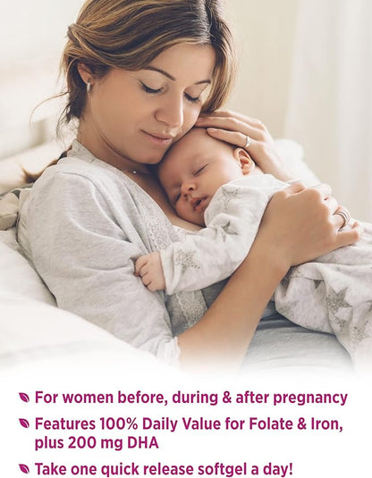 Nature's Truth Prenatal Vitamin for Women | 120 Softgels | Non-GMO & Gluten Free Multivitamin Supplement with DHA and Folic Acid