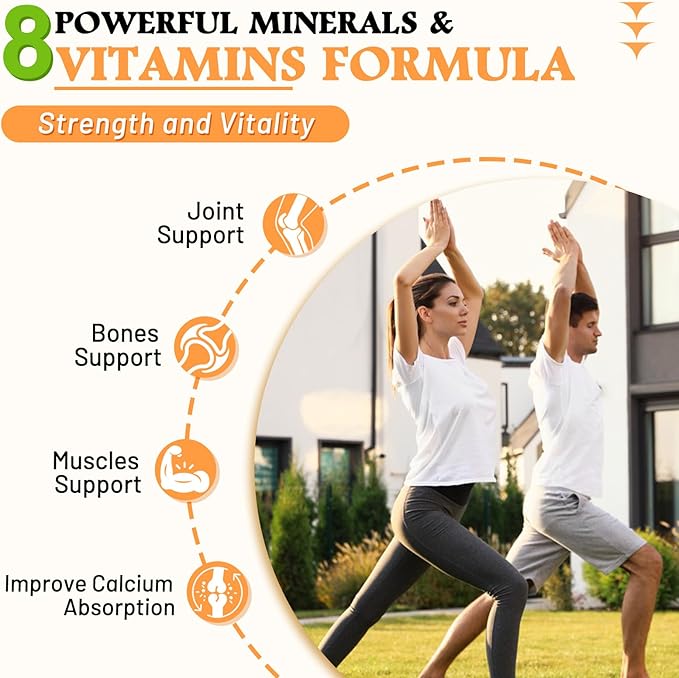 High Absorption Calcium Gummies, Sugar Free Calcium Magnesium Supplement with Vitamin D3 K2 for Bone & Teeth Strength, Muscle Function - Vegan, Mango Flavor 60 Cts