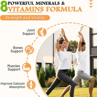 High Absorption Calcium Gummies, Sugar Free Calcium Magnesium Supplement with Vitamin D3 K2 for Bone & Teeth Strength, Muscle Function - Vegan, Mango Flavor 60 Cts