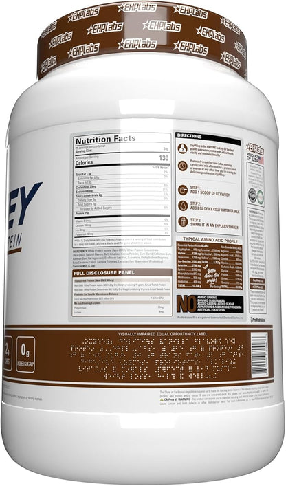 EHP Labs OxyWhey Whey Protein Powder - 25g of Whey Isolate Protein Powder, Meal Replacement Shake, Sugar Free Protein Powder - 25 Serves (Chocolate Caramel)