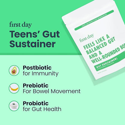 FIRST DAY Teens Tribiotic Gummies – Pre+, Post+, Probiotics & More to Support Growth – 60 Day Supply