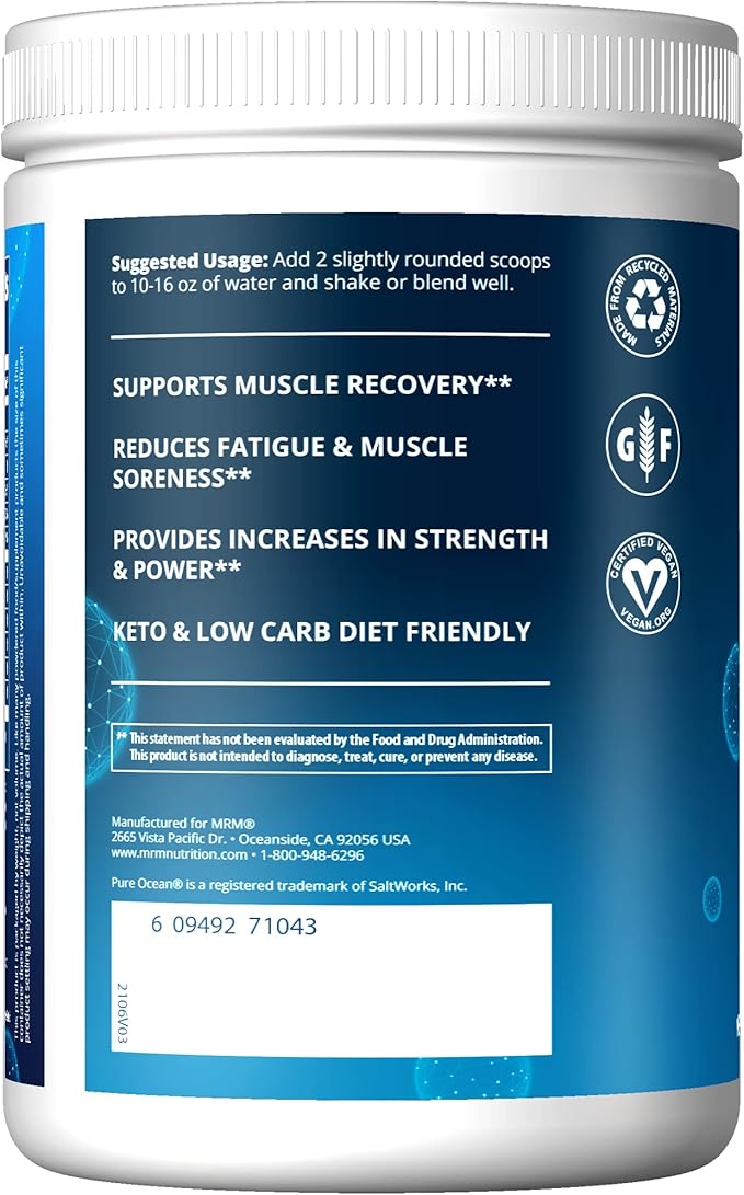 MRM Nutrition Reload BCAA+G Post-Workout Recovery | Watermelon Flavored | 9.6g Amino Acids | with CarnoSyn® | Muscle Recovery | Keto Friendly | 26 Servings