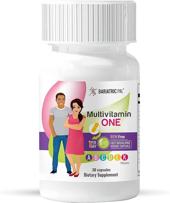 BariatricPal Multivitamin ONE 1 per Day! Bariatric Multivitamin Capsule - Iron Free (30 Count)