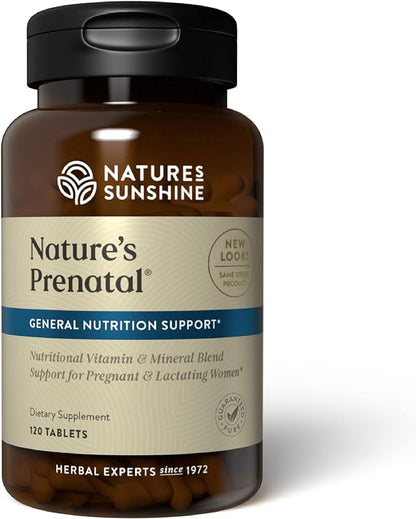 Nature's Sunshine Prenatal, 120 Tablets | Prenatal Vitamin Provides a Combination of Vitamins and Minerals to Support the Nutritional Needs of Both Mother and Child