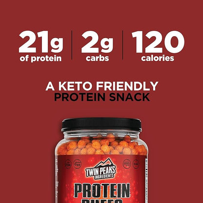 Twin Peaks Low Carb, Keto Friendly Protein Puffs, Mesquite Barbecue (300g, 21g Protein, 2g Carbs)
