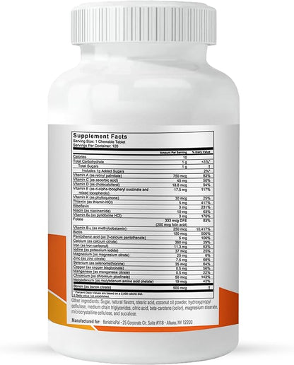 BariatricPal "All-in-ONE Chewable Multivitamin with Calcium Citrate & Iron - Orange (30-Day Supply)