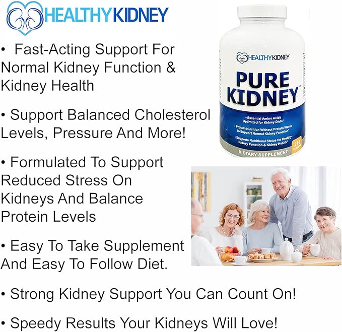 Pure Kidney Health Supplement and Renal Diet Cookbook for Rejuvenation, Low Protein Diet and Kidney Supplement. Kidney Diet Book Renal Supplement 210 Pills