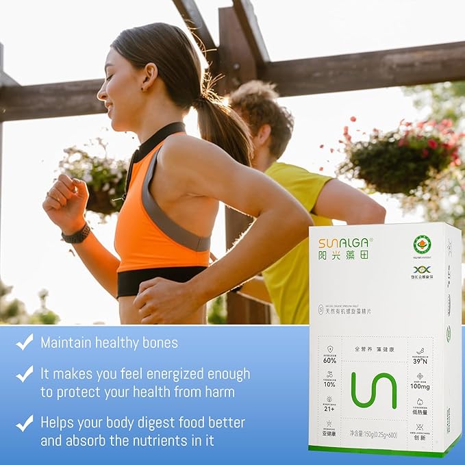 Supplements, Probiotics for Women, Organic Spirulina, for Daily Digestion, Healthy Muscle Function and Immune System (Box of 600 Tablets)