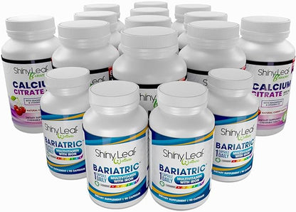 Bariatric Multivitamin with Iron Once-a-Day and Cherry Chewable Calcium Citrate for Post Bariatric Surgery Including Gastric Bypass and Sleeve (1 Year)