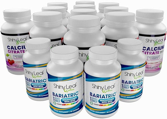 Bariatric Multivitamin with Iron Once-a-Day and Cherry Chewable Calcium Citrate for Post Bariatric Surgery Including Gastric Bypass and Sleeve (1 Year)