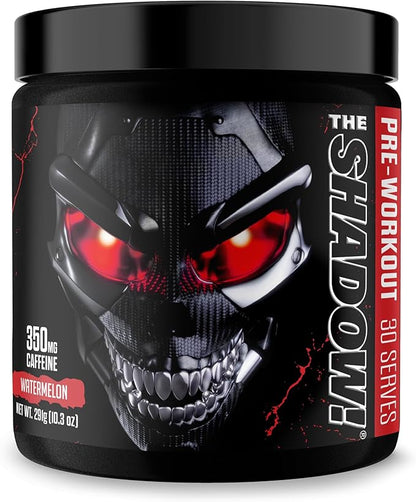 JNX SPORTS The Shadow! 350mg of Caffeine Hard Core Preworkout - Watermelon 30 Servings | Electric Energy, Mental Focus & Superhuman Strength for Men & Women